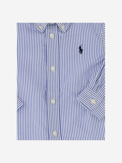 Shop Polo Ralph Lauren Cotton Button-down Shirt With Logo In Red