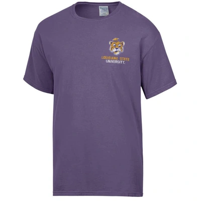 Shop Comfort Wash Purple Lsu Tigers Vintage Logo T-shirt