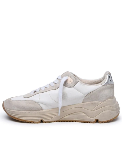 Shop Golden Goose 'running Sole' White Nappa Leather Sneakers
