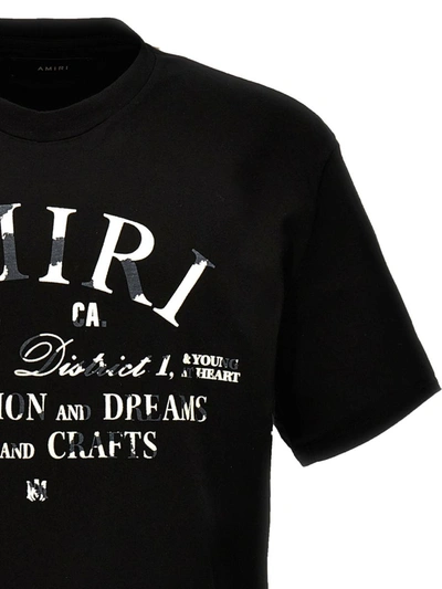 Shop Amiri 'distressed  Arts District' T-shirt In Black