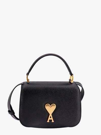 Shop Ami Alexandre Mattiussi Ami Paris Woman Shoulder Bag Woman Black Shoulder Bags
