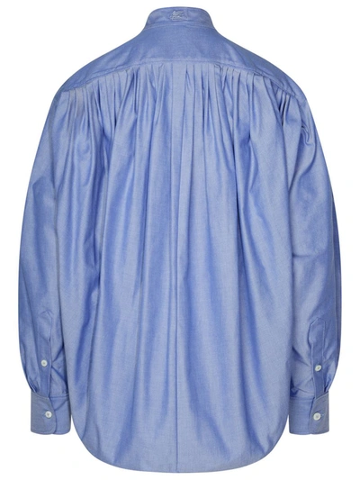 Shop Etro Light Blue Cotton Shirt