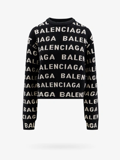 Shop Balenciaga Woman Sweater Woman Black Knitwear
