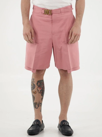 Shop Dior Pink Cargo Bermuda Shorts