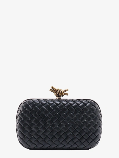 Shop Bottega Veneta Woman Knot Woman Black Clutches