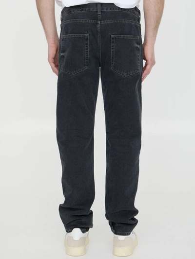 Shop Saint Laurent Denim Jeans In Grey
