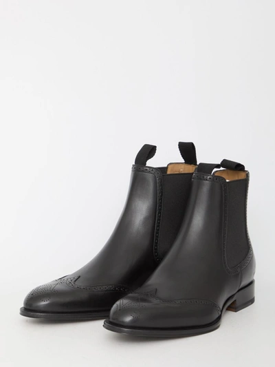 Shop Dior Timeless Chelsea Boots In Black