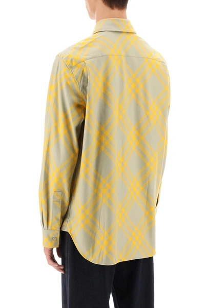 Shop Burberry Flannel Shirt With Check Motif Men In Multicolor