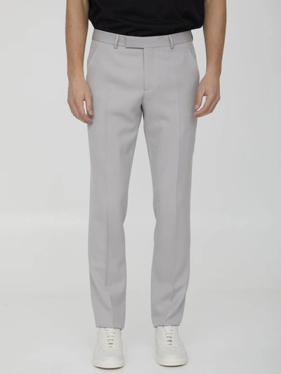 Shop Dior Wool Cavalry Pants In White