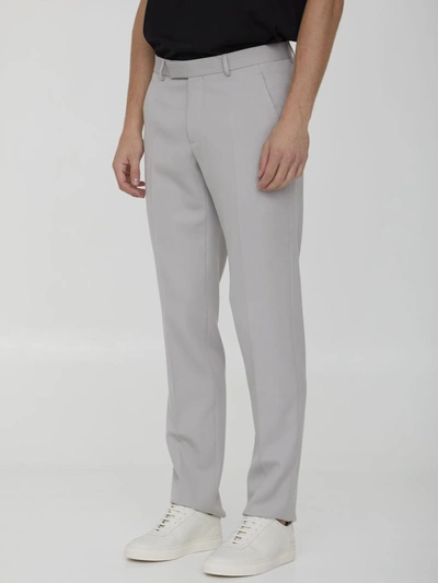 Shop Dior Wool Cavalry Pants In White