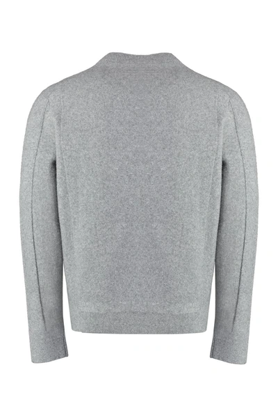 Shop Zegna Wool-blend Crew-neck Sweater In Grey
