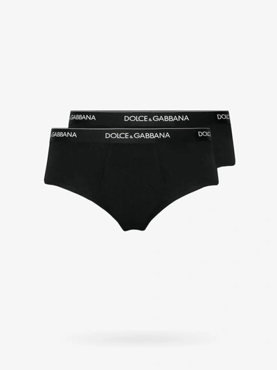 Shop Dolce & Gabbana Man Slip Man Black Underwear