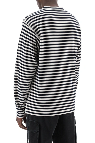 Shop Dolce & Gabbana Long-sleeved Striped T-shirt Men In Multicolor
