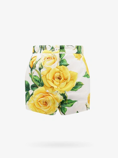 Shop Dolce & Gabbana Woman Shorts Woman Yellow Shorts