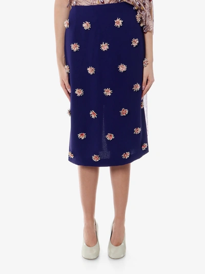 Shop Dries Van Noten Woman Salby Woman Purple Skirts