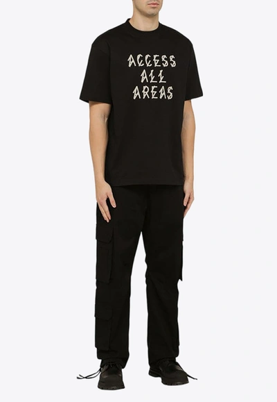Shop 44 Label Group Aaa Print Crewneck T-shirt In Black