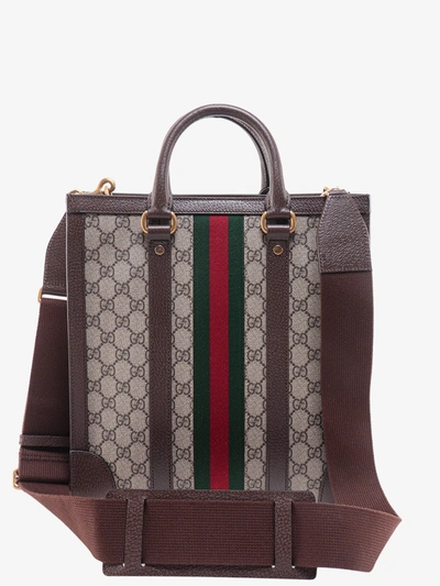 Shop Gucci Man Ophidia Man Brown Handbags
