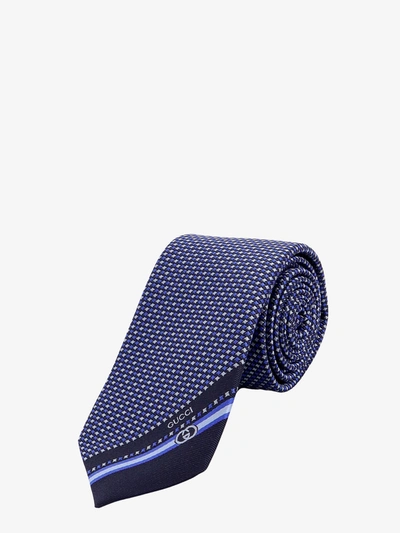Shop Gucci Man Tie Man Blue Bowties E Ties