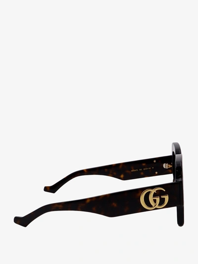 Shop Gucci Woman Doppia G Woman Brown Sunglasses