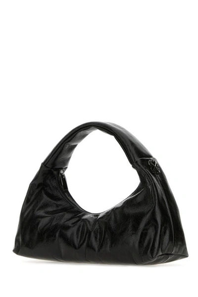 Shop Off-white Off White Woman Black Leather Arcade Shoulder Bag