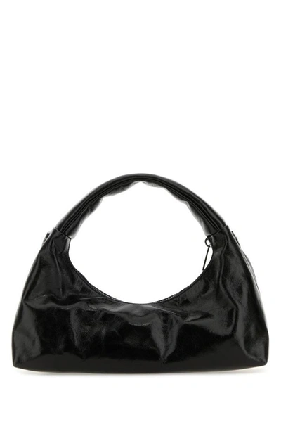 Shop Off-white Off White Woman Black Leather Arcade Shoulder Bag