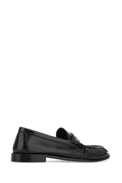 Shop Saint Laurent Man Black Leather Le Loafer Loafers