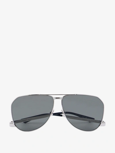 Shop Saint Laurent Man Sl 690 Dust Man Silver Sunglasses