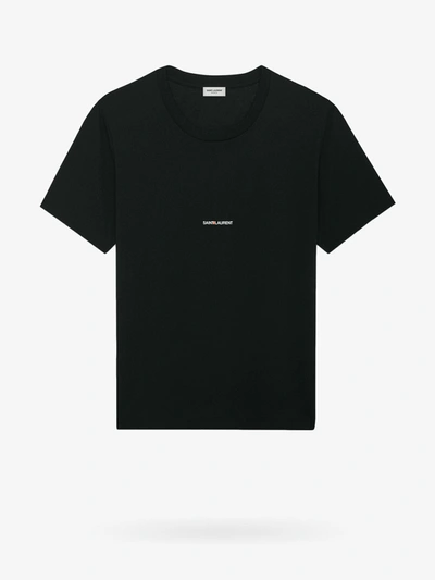 Shop Saint Laurent Man T-shirt Man Black T-shirts