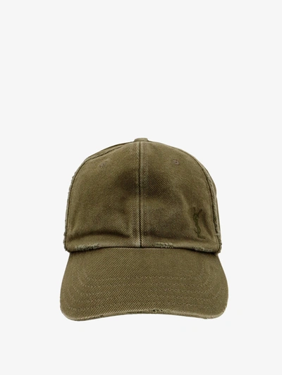 Shop Saint Laurent Woman Hat Woman Green Hats