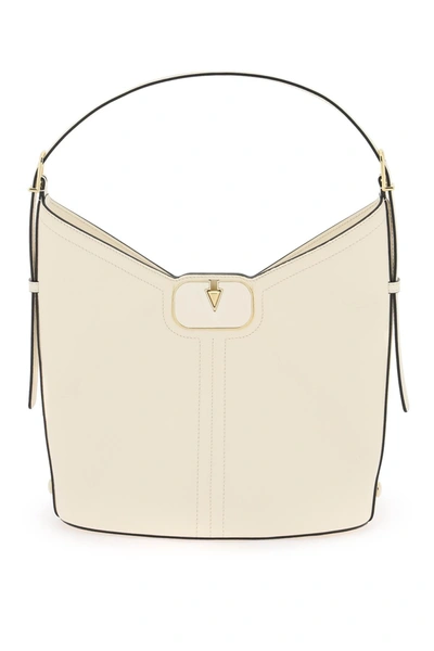 Shop Valentino Garavani Vlogo Leather Hobo Bag Women In White
