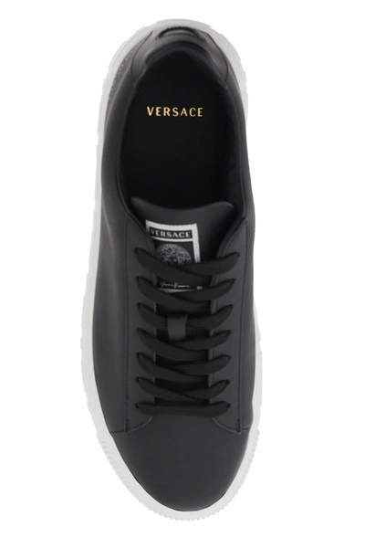 Shop Versace 'greca' Sneakers Men In Black