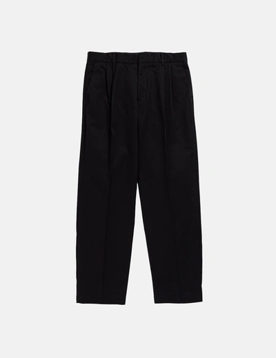 Shop Norse Projects Christopher Gabardine Pleated Trousers (relaxed) In Black