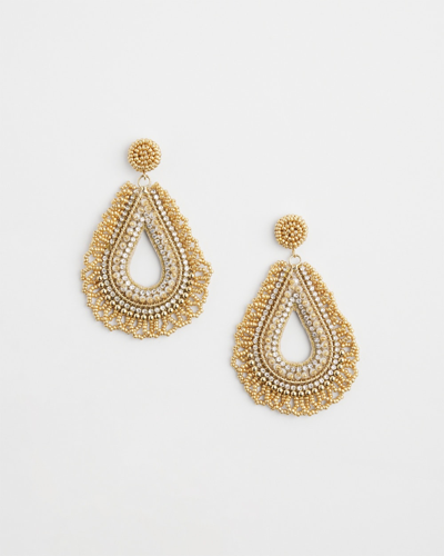 Shop Chico's Beaded Teardrop Earrings |  In Gold