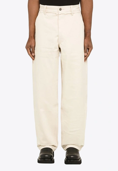 Shop Airei Basic Straight-leg Jeans In White