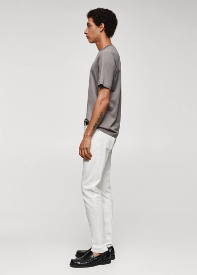 Shop Mango Billy Skinny Jeans Off White In Blanc Cassé