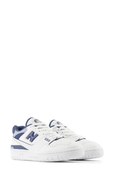 Shop New Balance 550 Basketball Sneaker In White/ Vintage Indigo