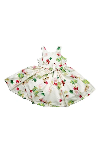 Shop Joe-ella Floral Print Dress In Ivory