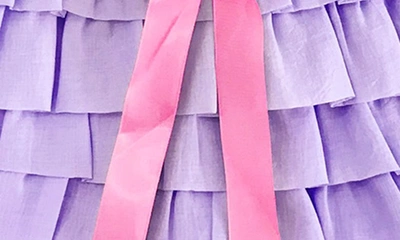 Shop Joe-ella Tiered Organza Dress In Lilac