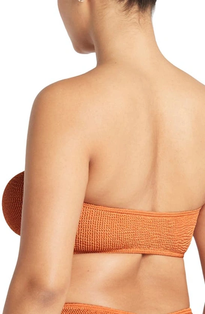 Shop Bondeye Blake Bandeau Bikini Top In Burnt Orange
