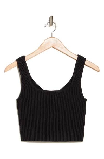 Shop Abound Reversible Rib Crop Sweater Tank In Black Jet