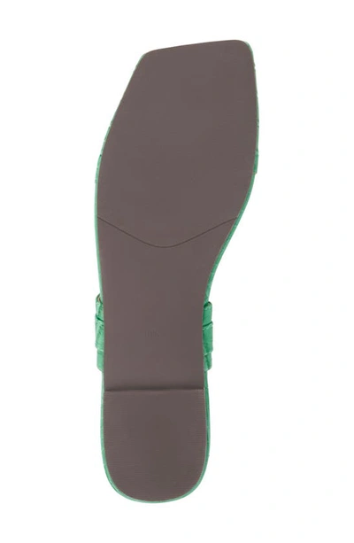 Shop Fashion To Figure Saralyn Croc Embossed Sandal In Kelly Green Croc