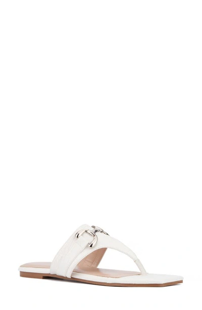 Shop Fashion To Figure Saralyn Croc Embossed Sandal In White Croc