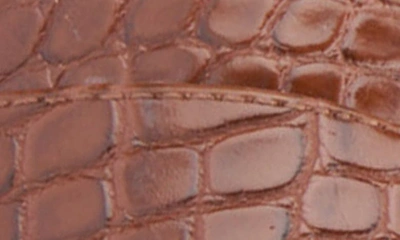 Fashion To Figure Saralyn Croc Embossed Sandal In Brown Croco