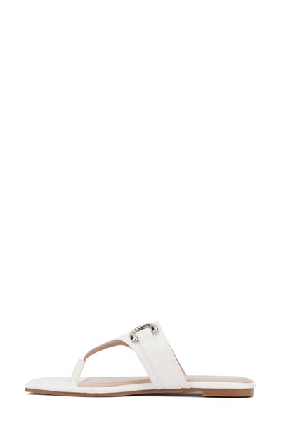 Fashion To Figure Saralyn Croc Embossed Sandal In White Croc