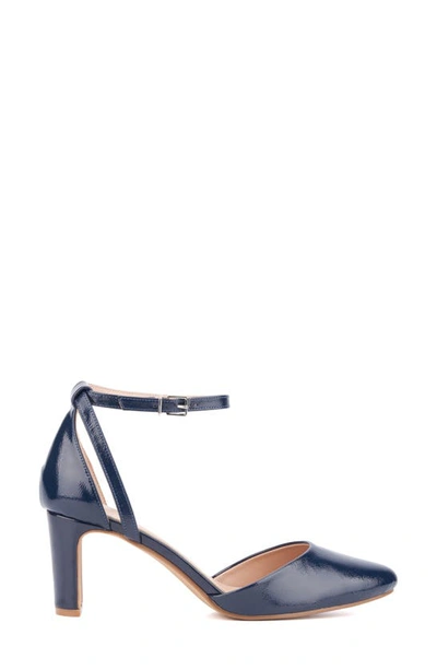 Shop Fashion To Figure Haisley Ankle Strap Pump In Navy