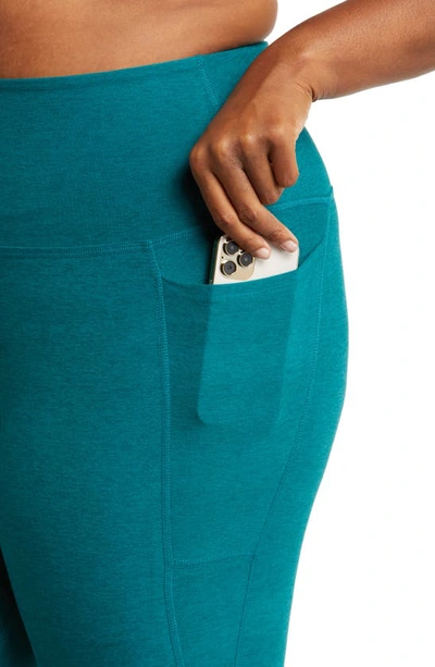 Beyond Yoga Spacedye Take Me Higher Long Legging In Lunar Teal Heather