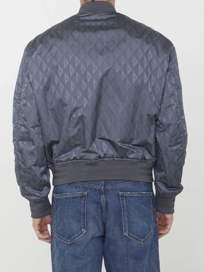 Shop Dior Cd Diamond Bomber Jacket In Grey