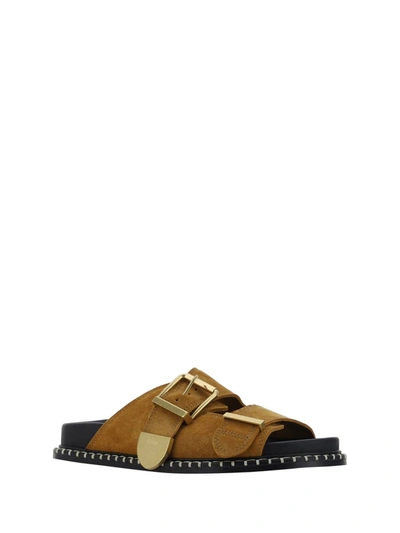 Shop Chloé Sandals In Sand Brown