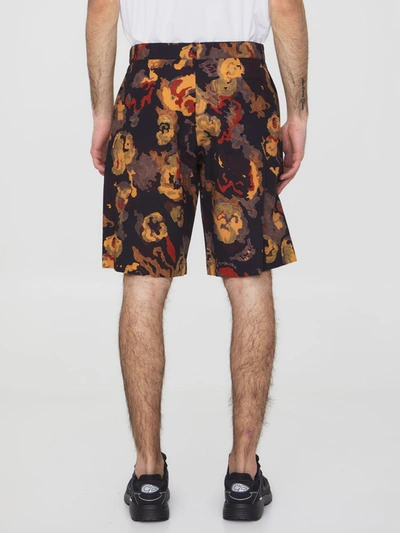 Shop Dior Cotton Seersucker Bermuda Shorts In Multicolor