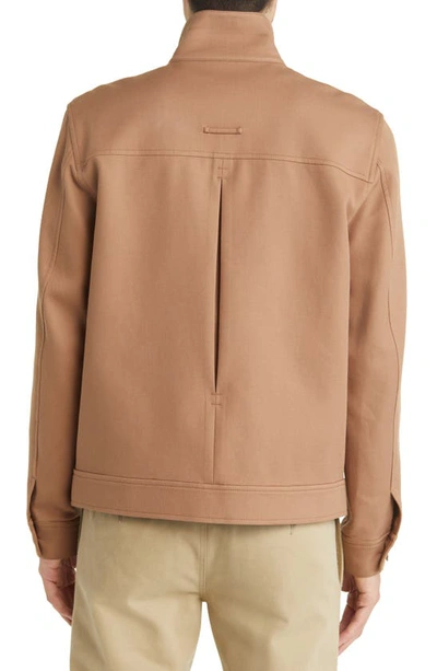 Shop Vince Stretch Cotton Twill Chore Jacket In Sequoia